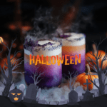 "An interactive Halloween Cocktail Class at 786 Bartend, The Bartenders Institute in Miami, where participants create spooky-themed cocktails led by a professional bartender.