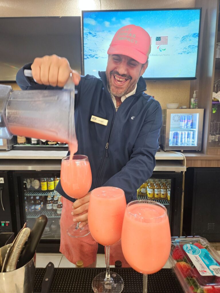 786 Bartend graduate preparing cocktails at Francisco Lara Bistro in Brickell Miami